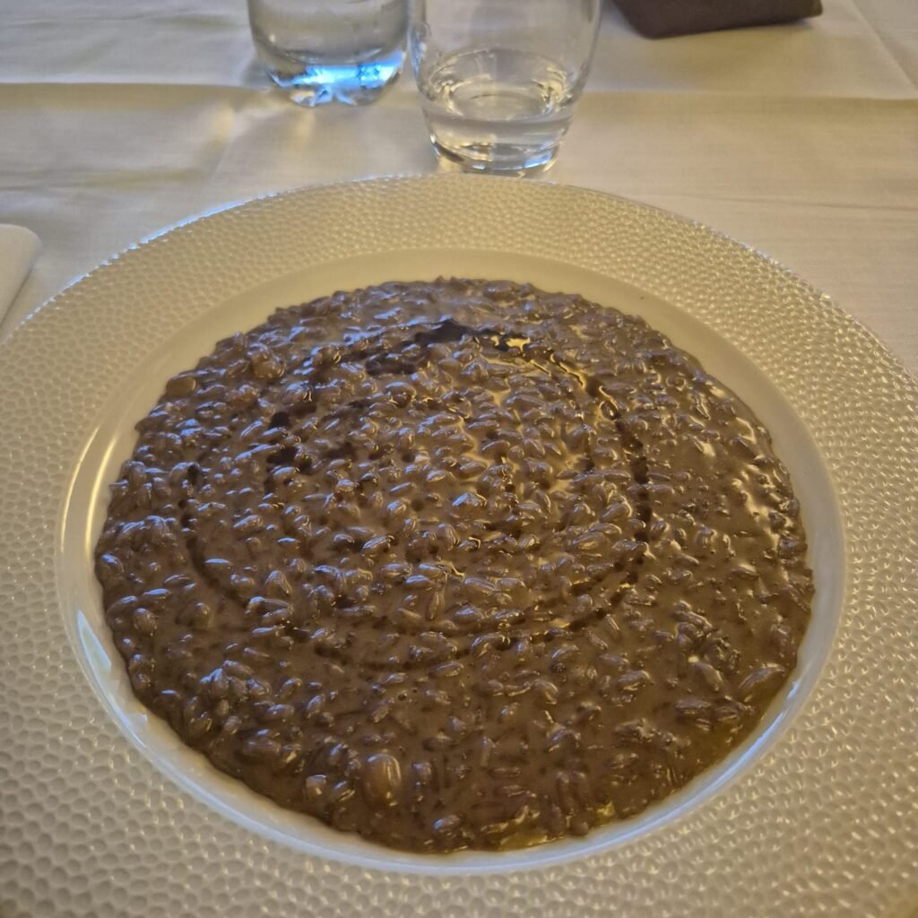 risotto pavese con luganega e fagioli borlotti da La Brioschina Milano